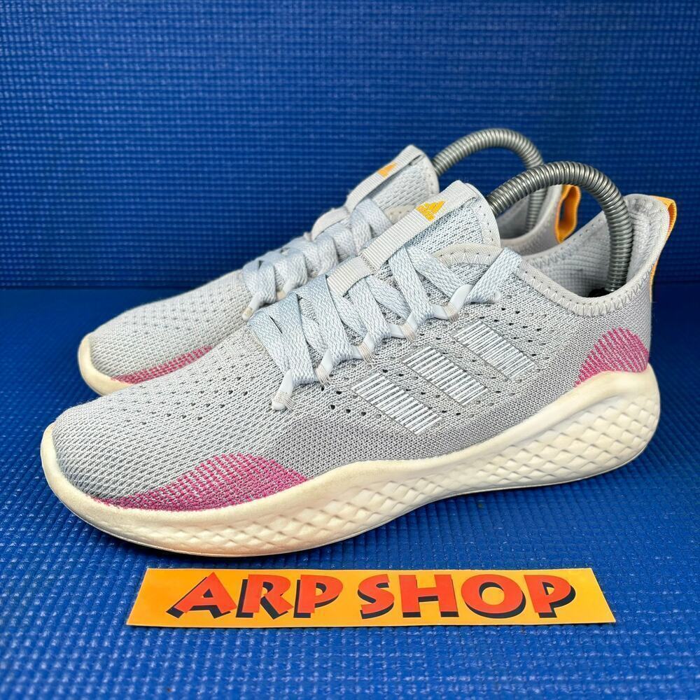 Adidas Fluid Flow 2.0 Women`S Size 6 Grey Pink Athletic Running Shoes H04590